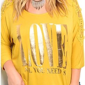 Mustard top - Love is all you need